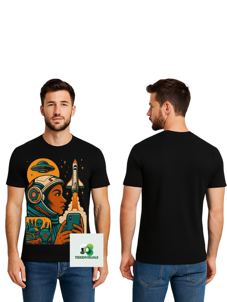 Cosmic Drift – Astronaut T-shirt Design image 1