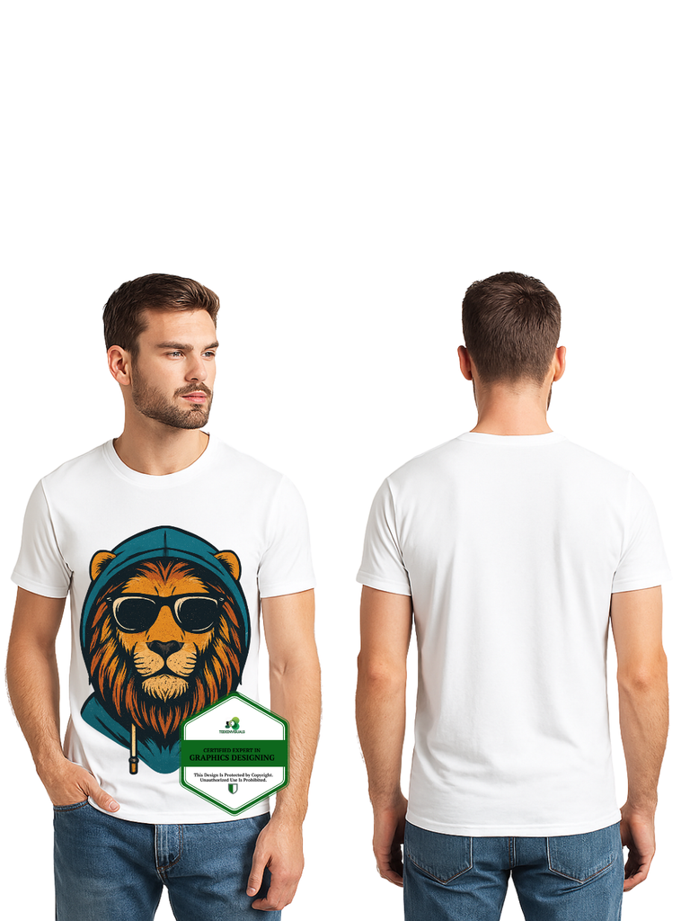 Urban King Lion Hoodie T-shirt Design image 2